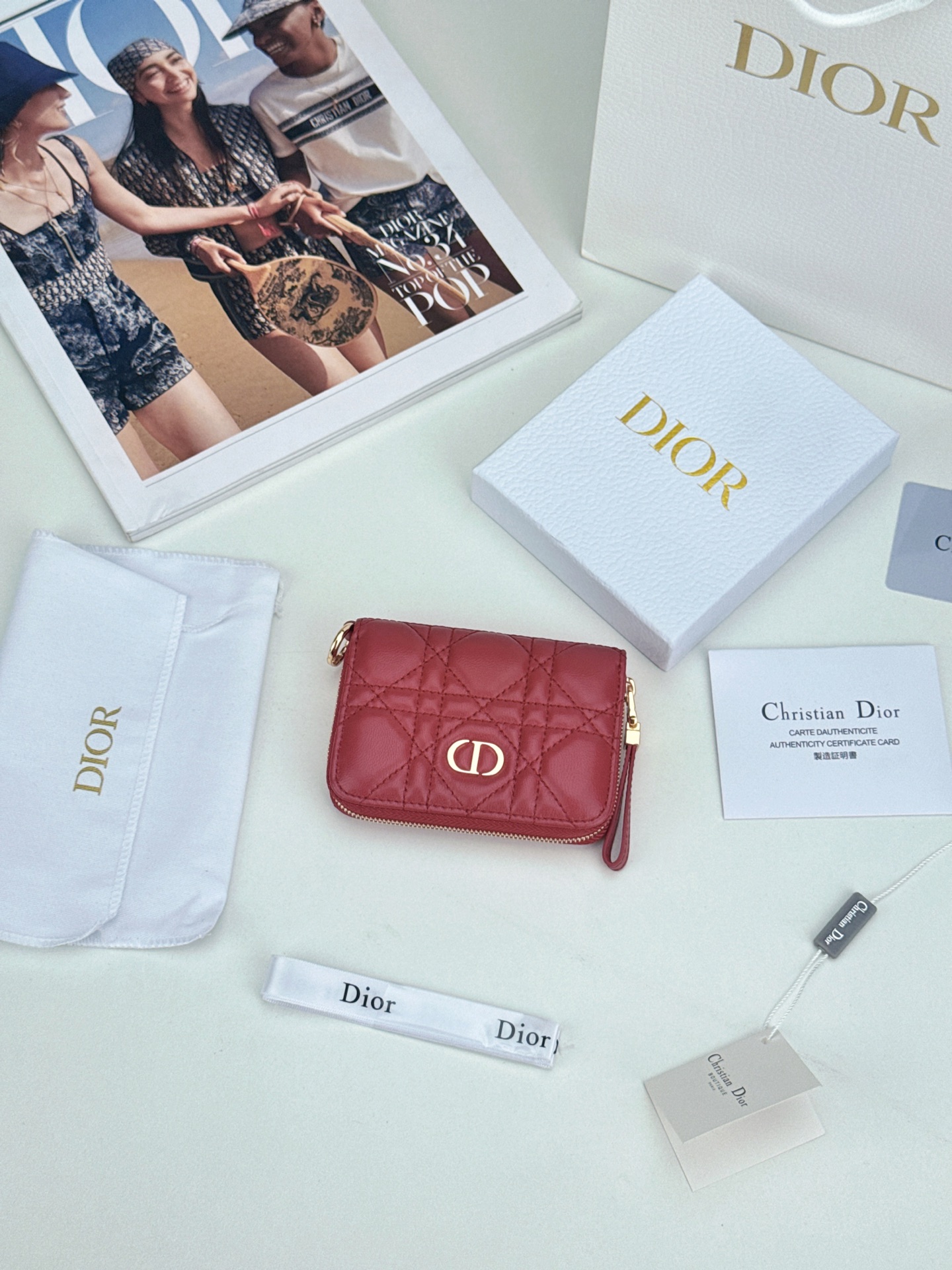 D I O R Dior Caro Zip Compact Wallet 레플리카 45번 이미지 - 지갑 | 세미샵 레플리카 사이트