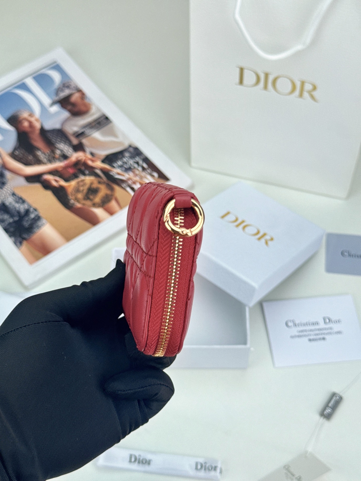 D I O R Dior Caro Zip Compact Wallet 레플리카 47번 이미지 - 지갑 | 세미샵 레플리카 사이트