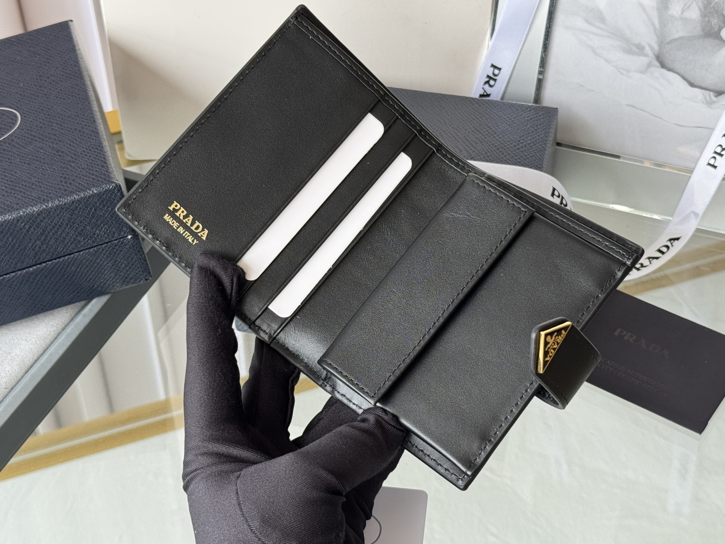 프라다 프라다 사피아노 레더 월릿 레플리카 7번 이미지 - 지갑 | 세미샵 레플리카 사이트