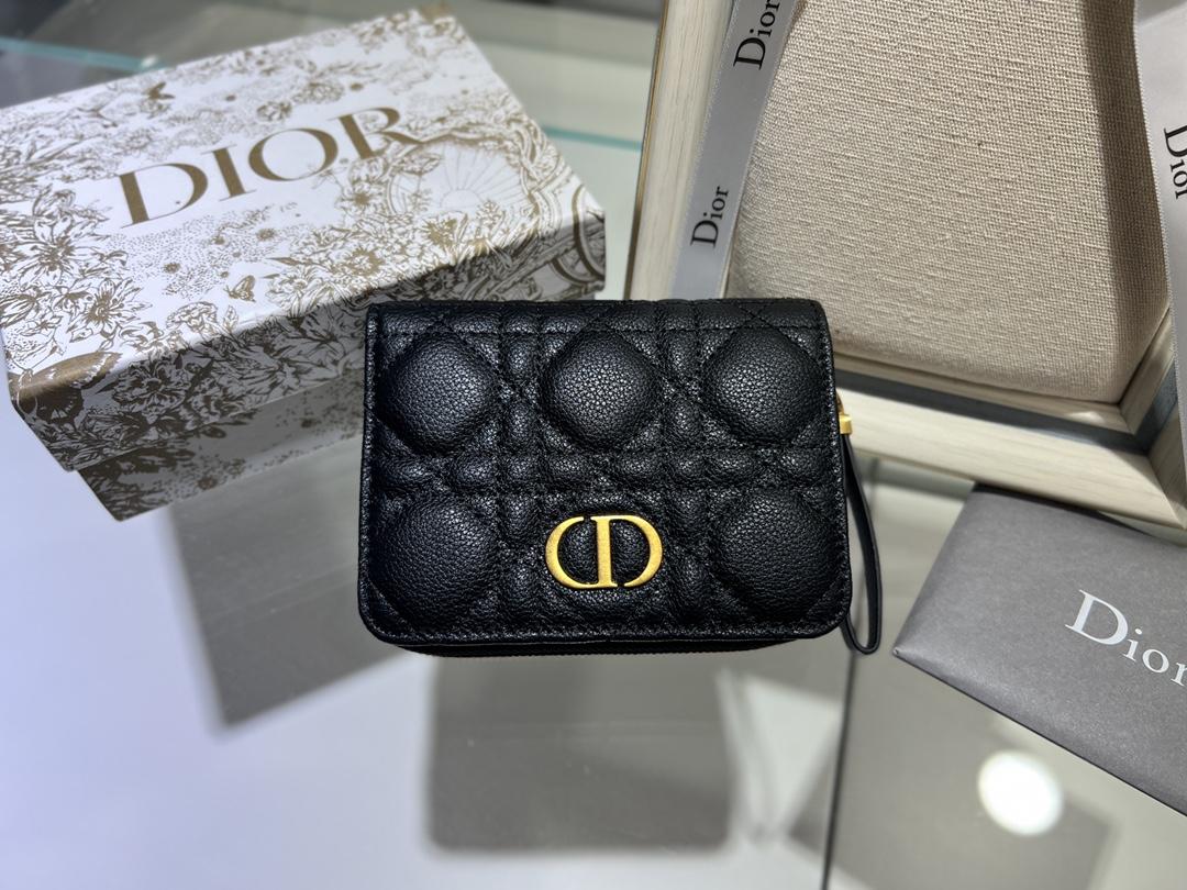 D I O R Dior Caro Compact Zipped Wallet 레플리카 1번 이미지 - 지갑 | 세미샵 레플리카 사이트