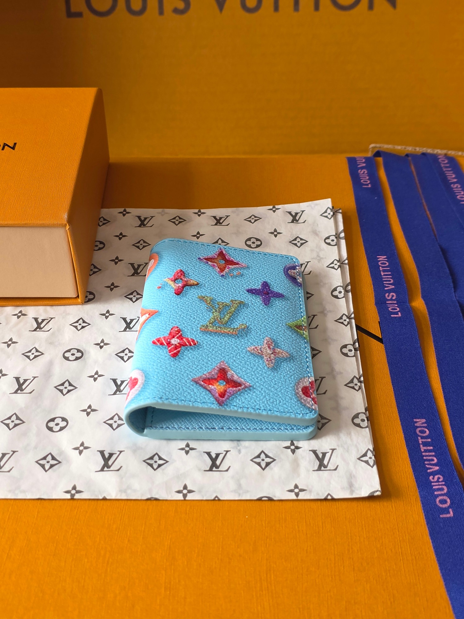 Louis Vuitton 루이비통 포켓 오거나이저 모노그램 크래커 블루 레플리카 3번 이미지 - 지갑 | 세미샵 레플리카 사이트