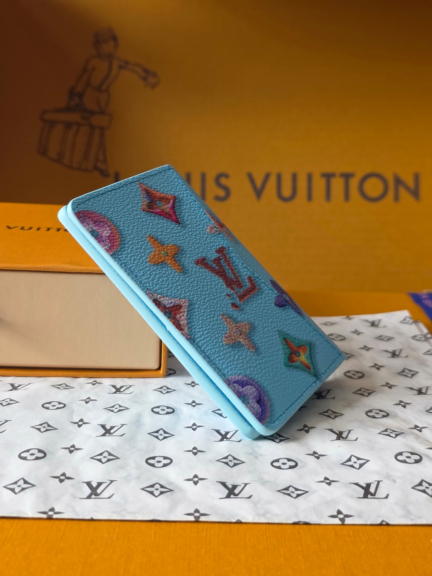 Louis Vuitton 루이비통 포켓 오거나이저 모노그램 크래커 블루 레플리카 4번 이미지 - 지갑 | 세미샵 레플리카 사이트