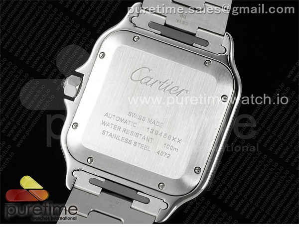 Cartier AF공장 까르띠에 산토스 라지 그린다이얼 브레이슬릿 Santos de Cartier 40mm SS AF 1_1 Best Edition Green Dial on SS SmartLinks Bracelet MIYOTA 9015 레플리카 11번 이미지 - 시계 | 세미샵 레플리카 사이트