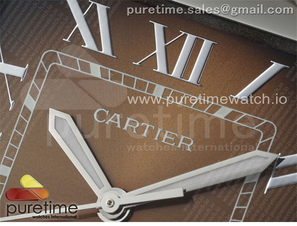 Cartier AF공장 까르띠에 산토스 라지 브라운다이얼 브레이슬릿 Santos de Cartier 40mm SS AF 1_1 Best Edition Brown Dial on SS SmartLinks Bracelet MIYOTA 9015 레플리카 5번 이미지 - 시계 | 세미샵 레플리카 사이트