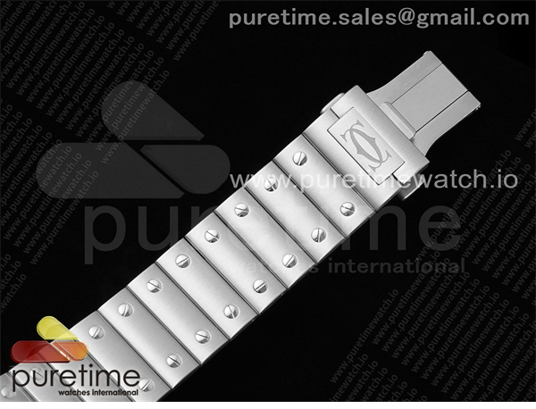 Cartier AF공장 까르띠에 산토스 라지 브라운다이얼 브레이슬릿 Santos de Cartier 40mm SS AF 1_1 Best Edition Brown Dial on SS SmartLinks Bracelet MIYOTA 9015 레플리카 27번 이미지 - 시계 | 세미샵 레플리카 사이트