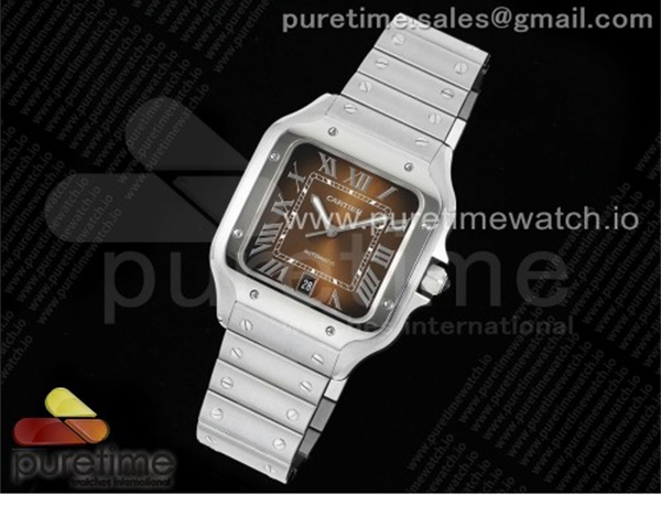 Cartier AF공장 까르띠에 산토스 라지 브라운다이얼 브레이슬릿 Santos de Cartier 40mm SS AF 1_1 Best Edition Brown Dial on SS SmartLinks Bracelet MIYOTA 9015 레플리카 33번 이미지 - 시계 | 세미샵 레플리카 사이트