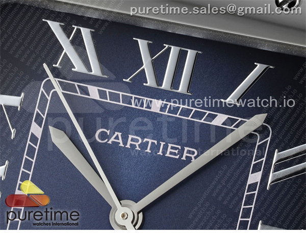 Cartier AF공장 까르띠에 산토스 라지 블루다이얼 브레이슬릿 Santos de Cartier 40mm SS AF 1_1 Best Edition Blue Dial on SS SmartLinks Bracelet MIYOTA 9015 레플리카 4번 이미지 - 시계 | 세미샵 레플리카 사이트