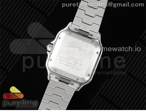 Cartier AF공장 까르띠에 산토스 라지 블루다이얼 브레이슬릿 Santos de Cartier 40mm SS AF 1_1 Best Edition Blue Dial on SS SmartLinks Bracelet MIYOTA 9015 레플리카 10번 이미지 - 시계 | 세미샵 레플리카 사이트