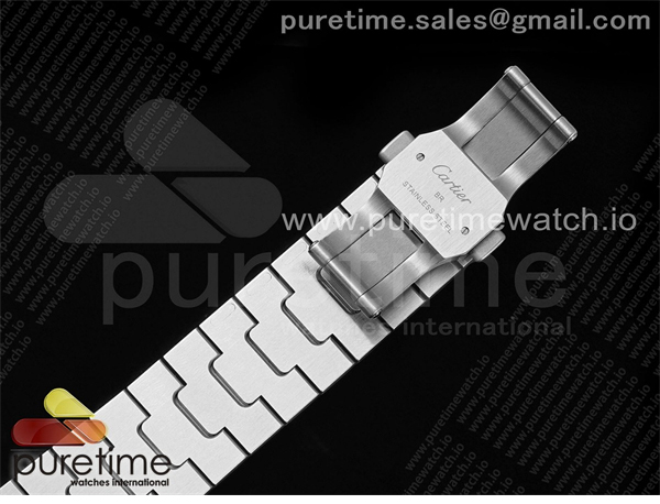Cartier AF공장 까르띠에 산토스 라지 블루다이얼 브레이슬릿 Santos de Cartier 40mm SS AF 1_1 Best Edition Blue Dial on SS SmartLinks Bracelet MIYOTA 9015 레플리카 27번 이미지 - 시계 | 세미샵 레플리카 사이트