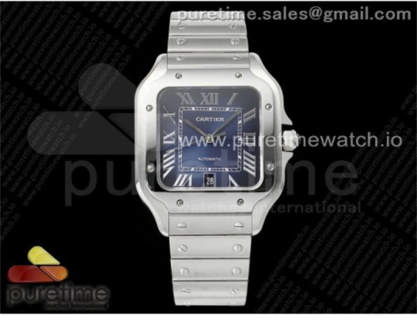 Cartier AF공장 까르띠에 산토스 라지 블루다이얼 브레이슬릿 Santos de Cartier 40mm SS AF 1_1 Best Edition Blue Dial on SS SmartLinks Bracelet MIYOTA 9015 레플리카 31번 이미지 - 시계 | 세미샵 레플리카 사이트