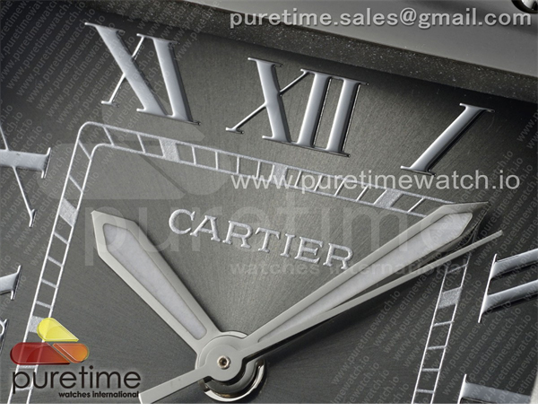 Cartier AF공장 까르띠에 산토스 미디움 그레이다이얼 브레이슬릿 Santos de Cartier 35mm SS AF 1_1 Best Edition Gray Dial on SS SmartLinks Bracelet MIYOTA 9015 _ 레플리카 5번 이미지 - 시계 | 세미샵 레플리카 사이트