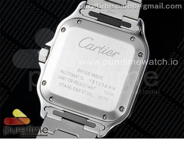Cartier AF공장 까르띠에 산토스 미디움 그레이다이얼 브레이슬릿 Santos de Cartier 35mm SS AF 1_1 Best Edition Gray Dial on SS SmartLinks Bracelet MIYOTA 9015 _ 레플리카 13번 이미지 - 시계 | 세미샵 레플리카 사이트