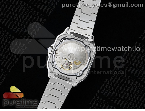 Cartier AF공장 까르띠에 산토스 미디움 그레이다이얼 브레이슬릿 Santos de Cartier 35mm SS AF 1_1 Best Edition Gray Dial on SS SmartLinks Bracelet MIYOTA 9015 _ 레플리카 14번 이미지 - 시계 | 세미샵 레플리카 사이트