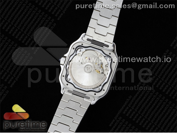 Cartier AF공장 까르띠에 산토스 미디움 그레이다이얼 브레이슬릿 Santos de Cartier 35mm SS AF 1_1 Best Edition Gray Dial on SS SmartLinks Bracelet MIYOTA 9015 _ 레플리카 15번 이미지 - 시계 | 세미샵 레플리카 사이트