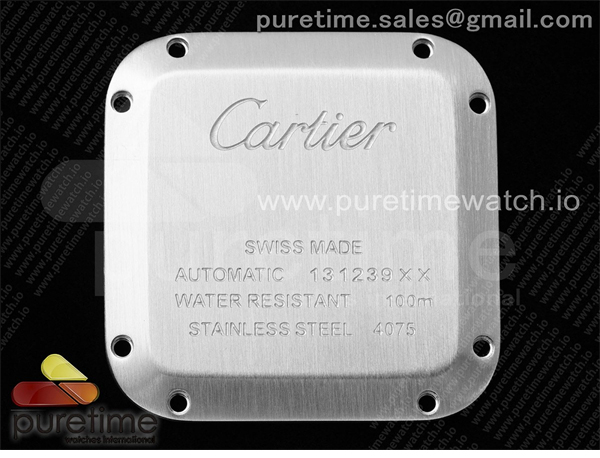 Cartier AF공장 까르띠에 산토스 미디움 그레이다이얼 브레이슬릿 Santos de Cartier 35mm SS AF 1_1 Best Edition Gray Dial on SS SmartLinks Bracelet MIYOTA 9015 _ 레플리카 20번 이미지 - 시계 | 세미샵 레플리카 사이트