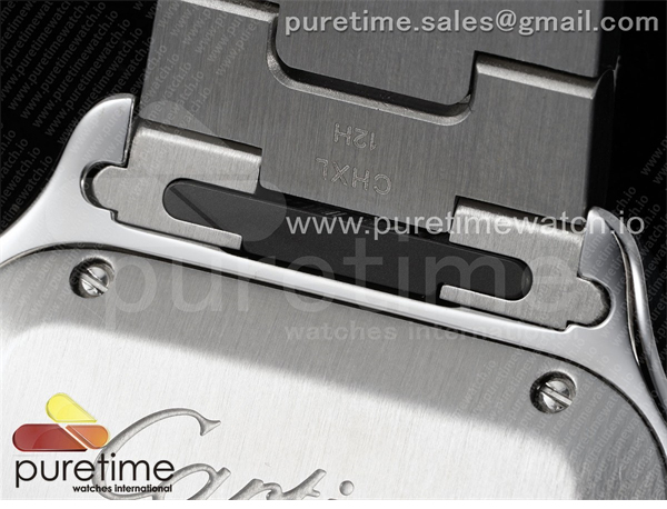 Cartier AF공장 까르띠에 산토스 미디움 그레이다이얼 브레이슬릿 Santos de Cartier 35mm SS AF 1_1 Best Edition Gray Dial on SS SmartLinks Bracelet MIYOTA 9015 _ 레플리카 23번 이미지 - 시계 | 세미샵 레플리카 사이트