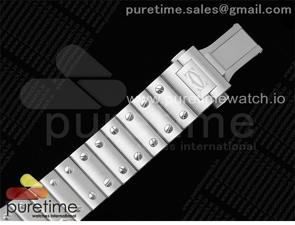 Cartier AF공장 까르띠에 산토스 미디움 그레이다이얼 브레이슬릿 Santos de Cartier 35mm SS AF 1_1 Best Edition Gray Dial on SS SmartLinks Bracelet MIYOTA 9015 _ 레플리카 26번 이미지 - 시계 | 세미샵 레플리카 사이트