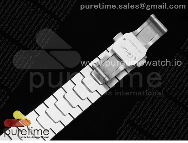 Cartier AF공장 까르띠에 산토스 미디움 그레이다이얼 브레이슬릿 Santos de Cartier 35mm SS AF 1_1 Best Edition Gray Dial on SS SmartLinks Bracelet MIYOTA 9015 _ 레플리카 28번 이미지 - 시계 | 세미샵 레플리카 사이트