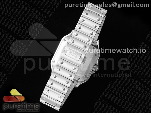 Cartier AF공장 까르띠에 산토스 미디움 브라운다이얼 브레이슬릿 Santos de Cartier 35mm SS AF 1_1 Best Edition Brown Dial on SS SmartLinks Bracelet MIYOTA 9015 레플리카 11번 이미지 - 시계 | 세미샵 레플리카 사이트