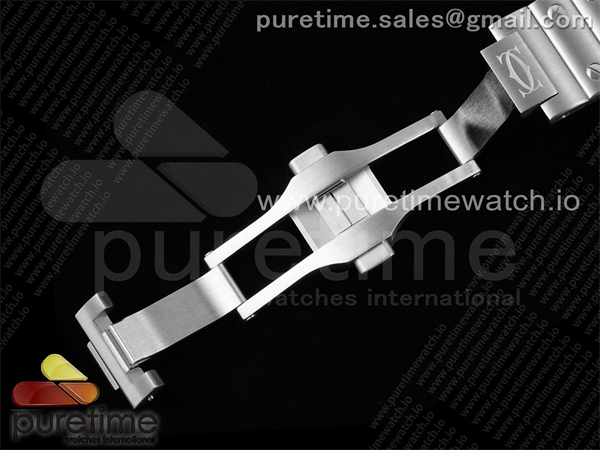 Cartier AF공장 까르띠에 산토스 미디움 브라운다이얼 브레이슬릿 Santos de Cartier 35mm SS AF 1_1 Best Edition Brown Dial on SS SmartLinks Bracelet MIYOTA 9015 레플리카 29번 이미지 - 시계 | 세미샵 레플리카 사이트