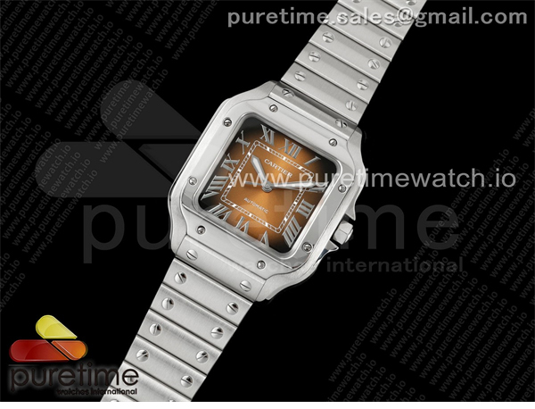 Cartier BV공장 까르띠에 산토스 2018 미디움 스틸 브라운다이얼 스마트링크브레이슬릿 Santos de Cartier 35mm SS BVF 1_1 Best Edition Brown Dial on SS SmartLinks Bracelet MIYOTA 9015 _ 레플리카 2번 이미지 - 시계 | 세미샵 레플리카 사이트