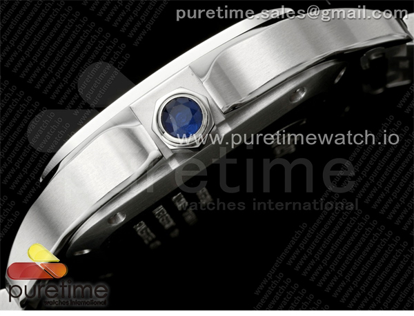 Cartier BV공장 까르띠에 산토스 2018 미디움 스틸 브라운다이얼 스마트링크브레이슬릿 Santos de Cartier 35mm SS BVF 1_1 Best Edition Brown Dial on SS SmartLinks Bracelet MIYOTA 9015 _ 레플리카 8번 이미지 - 시계 | 세미샵 레플리카 사이트