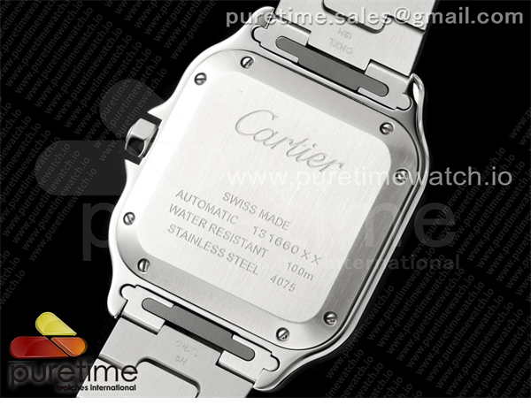 Cartier BV공장 까르띠에 산토스 2018 미디움 스틸 브라운다이얼 스마트링크브레이슬릿 Santos de Cartier 35mm SS BVF 1_1 Best Edition Brown Dial on SS SmartLinks Bracelet MIYOTA 9015 _ 레플리카 12번 이미지 - 시계 | 세미샵 레플리카 사이트