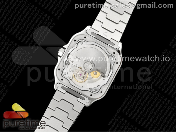 Cartier BV공장 까르띠에 산토스 2018 미디움 스틸 브라운다이얼 스마트링크브레이슬릿 Santos de Cartier 35mm SS BVF 1_1 Best Edition Brown Dial on SS SmartLinks Bracelet MIYOTA 9015 _ 레플리카 14번 이미지 - 시계 | 세미샵 레플리카 사이트
