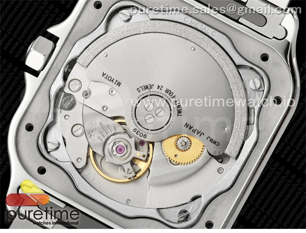 Cartier BV공장 까르띠에 산토스 2018 미디움 스틸 브라운다이얼 스마트링크브레이슬릿 Santos de Cartier 35mm SS BVF 1_1 Best Edition Brown Dial on SS SmartLinks Bracelet MIYOTA 9015 _ 레플리카 16번 이미지 - 시계 | 세미샵 레플리카 사이트