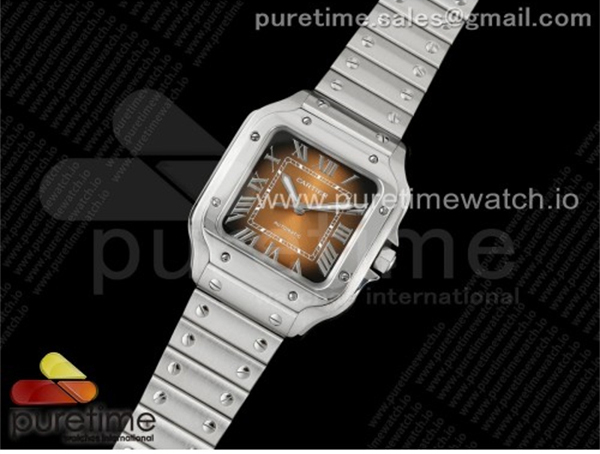 Cartier BV공장 까르띠에 산토스 2018 미디움 스틸 브라운다이얼 스마트링크브레이슬릿 Santos de Cartier 35mm SS BVF 1_1 Best Edition Brown Dial on SS SmartLinks Bracelet MIYOTA 9015 _ 레플리카 34번 이미지 - 시계 | 세미샵 레플리카 사이트