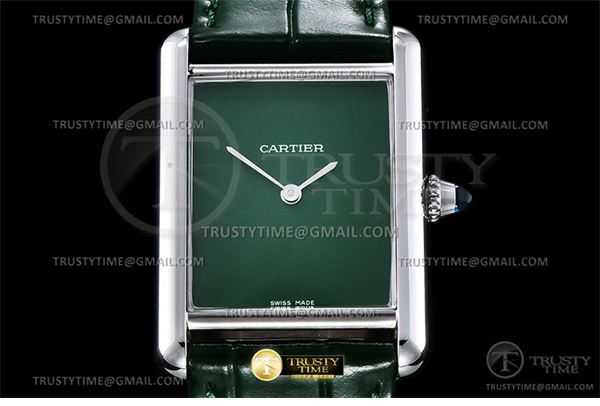 Cartier DR공장 까르띠에 탱크 머스트 라지 그린다이얼 악어스트랩 Cartier Tank Must SS_LE Green DRF Swiss Qtz 레플리카 2번 이미지 - 시계 | 세미샵 레플리카 사이트