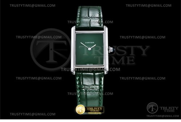 Cartier DR공장 까르띠에 탱크 머스트 라지 그린다이얼 악어스트랩 Cartier Tank Must SS_LE Green DRF Swiss Qtz 레플리카 19번 이미지 - 시계 | 세미샵 레플리카 사이트