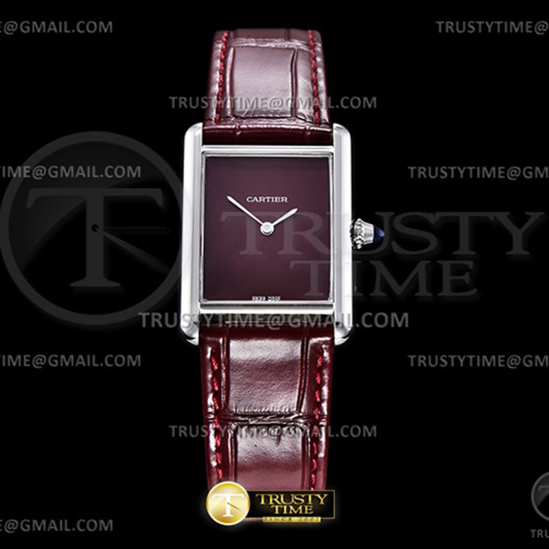 Cartier DR공장 까르띠에 탱크 머스트 라지 레드다이얼 악어스트랩 Cartier Tank Must SS_LE Red DRF Swiss Qtz 레플리카 1번 이미지 - 시계 | 세미샵 레플리카 사이트