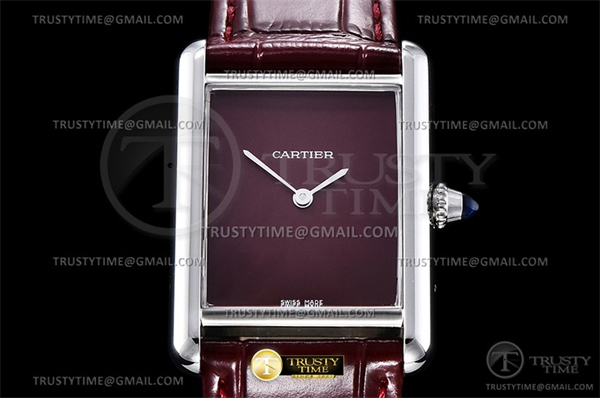 Cartier DR공장 까르띠에 탱크 머스트 라지 레드다이얼 악어스트랩 Cartier Tank Must SS_LE Red DRF Swiss Qtz 레플리카 2번 이미지 - 시계 | 세미샵 레플리카 사이트