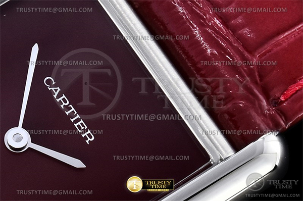 Cartier DR공장 까르띠에 탱크 머스트 라지 레드다이얼 악어스트랩 Cartier Tank Must SS_LE Red DRF Swiss Qtz 레플리카 5번 이미지 - 시계 | 세미샵 레플리카 사이트