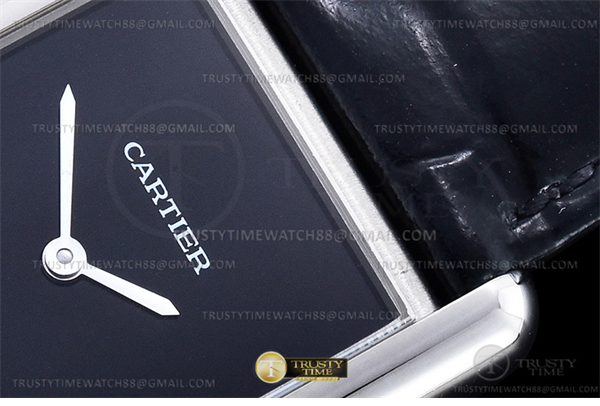 Cartier DR공장 까르띠에 탱크 머스트 라지 블랙다이얼 악어스트랩 Cartier Tank Must SS_LE Black Swiss Qtz DRF 레플리카 5번 이미지 - 시계 | 세미샵 레플리카 사이트