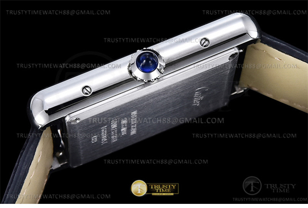 Cartier DR공장 까르띠에 탱크 머스트 라지 블랙다이얼 악어스트랩 Cartier Tank Must SS_LE Black Swiss Qtz DRF 레플리카 8번 이미지 - 시계 | 세미샵 레플리카 사이트