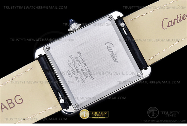 Cartier DR공장 까르띠에 탱크 머스트 라지 블랙다이얼 악어스트랩 Cartier Tank Must SS_LE Black Swiss Qtz DRF 레플리카 10번 이미지 - 시계 | 세미샵 레플리카 사이트