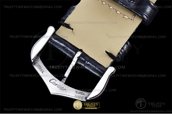 Cartier DR공장 까르띠에 탱크 머스트 라지 블랙다이얼 악어스트랩 Cartier Tank Must SS_LE Black Swiss Qtz DRF 레플리카 13번 이미지 - 시계 | 세미샵 레플리카 사이트