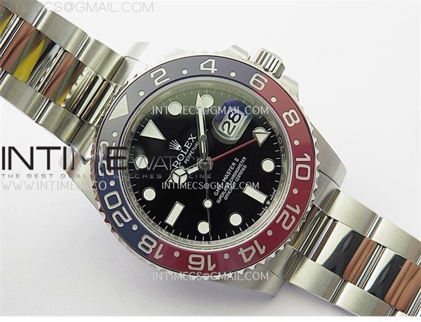 Rolex APS공장 롤렉스 GMT마스터2 BLRO 레드앤블루베젤 오이스터브레이슬릿 GMT-Master II 126710 BLRO Red_Blue Ceramic 904L SS APSF 1_1 Best Edition Blue Dial On Oyster Bracelet VR3285 CHS 레플리카 2번 이미지 - 시계 | 세미샵 레플리카 사이트