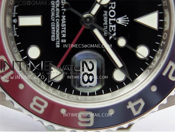 Rolex APS공장 롤렉스 GMT마스터2 BLRO 레드앤블루베젤 오이스터브레이슬릿 GMT-Master II 126710 BLRO Red_Blue Ceramic 904L SS APSF 1_1 Best Edition Blue Dial On Oyster Bracelet VR3285 CHS 레플리카 5번 이미지 - 시계 | 세미샵 레플리카 사이트