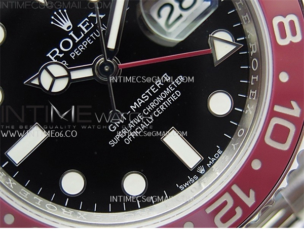 Rolex APS공장 롤렉스 GMT마스터2 BLRO 레드앤블루베젤 오이스터브레이슬릿 GMT-Master II 126710 BLRO Red_Blue Ceramic 904L SS APSF 1_1 Best Edition Blue Dial On Oyster Bracelet VR3285 CHS 레플리카 6번 이미지 - 시계 | 세미샵 레플리카 사이트