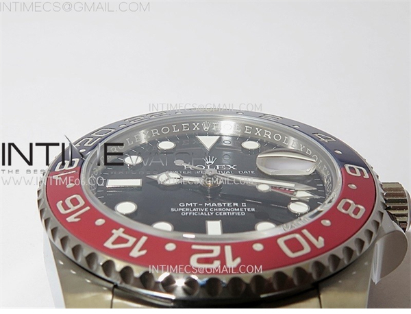 Rolex APS공장 롤렉스 GMT마스터2 BLRO 레드앤블루베젤 오이스터브레이슬릿 GMT-Master II 126710 BLRO Red_Blue Ceramic 904L SS APSF 1_1 Best Edition Blue Dial On Oyster Bracelet VR3285 CHS 레플리카 11번 이미지 - 시계 | 세미샵 레플리카 사이트