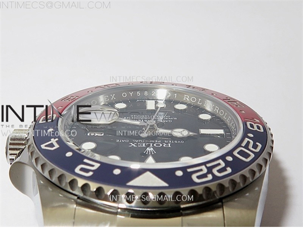 Rolex APS공장 롤렉스 GMT마스터2 BLRO 레드앤블루베젤 오이스터브레이슬릿 GMT-Master II 126710 BLRO Red_Blue Ceramic 904L SS APSF 1_1 Best Edition Blue Dial On Oyster Bracelet VR3285 CHS 레플리카 12번 이미지 - 시계 | 세미샵 레플리카 사이트