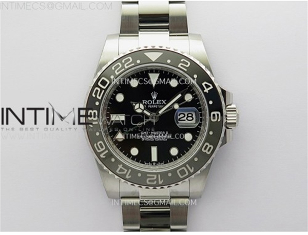 Rolex APS공장 롤렉스 GMT마스터2 GRNR 블랙다이얼 그레이앤블랙베젤 오이스터브레이슬릿 GMT-Master II 126710 GRNR BlackGray Ceramic 904L SS APSF 1：1 Best Edition Black Dial On Oyster Bracelet VR3285 CHS 레플리카 8번 이미지 - 시계 | 세미샵 레플리카 사이트