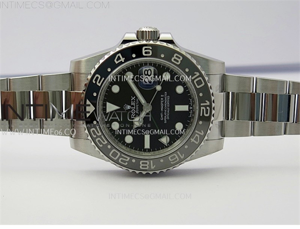 Rolex APS공장 롤렉스 GMT마스터2 GRNR 블랙다이얼 그레이앤블랙베젤 오이스터브레이슬릿 GMT-Master II 126710 GRNR BlackGray Ceramic 904L SS APSF 1：1 Best Edition Black Dial On Oyster Bracelet VR3285 CHS 레플리카 10번 이미지 - 시계 | 세미샵 레플리카 사이트