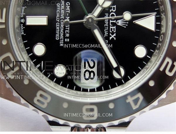 Rolex APS공장 롤렉스 GMT마스터2 GRNR 블랙다이얼 그레이앤블랙베젤 오이스터브레이슬릿 GMT-Master II 126710 GRNR BlackGray Ceramic 904L SS APSF 1：1 Best Edition Black Dial On Oyster Bracelet VR3285 CHS 레플리카 12번 이미지 - 시계 | 세미샵 레플리카 사이트