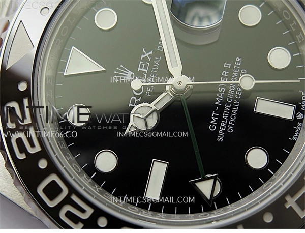 Rolex APS공장 롤렉스 GMT마스터2 GRNR 블랙다이얼 그레이앤블랙베젤 오이스터브레이슬릿 GMT-Master II 126710 GRNR BlackGray Ceramic 904L SS APSF 1：1 Best Edition Black Dial On Oyster Bracelet VR3285 CHS 레플리카 14번 이미지 - 시계 | 세미샵 레플리카 사이트