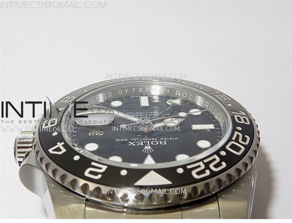 Rolex APS공장 롤렉스 GMT마스터2 GRNR 블랙다이얼 그레이앤블랙베젤 오이스터브레이슬릿 GMT-Master II 126710 GRNR BlackGray Ceramic 904L SS APSF 1：1 Best Edition Black Dial On Oyster Bracelet VR3285 CHS 레플리카 19번 이미지 - 시계 | 세미샵 레플리카 사이트