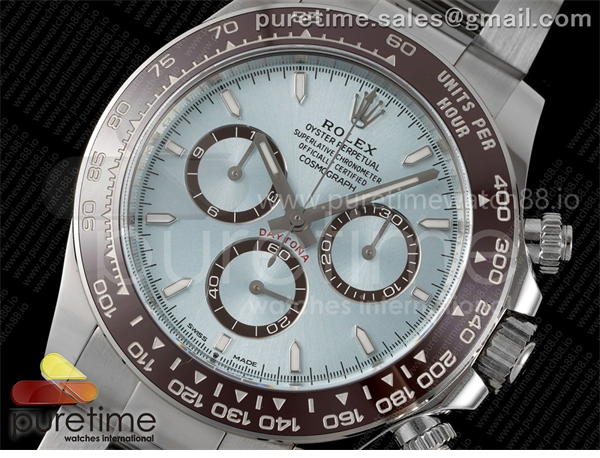 Rolex Clean공장 롤렉스 세라믹 데이토나 아이스다이얼 브레이슬릿 클린공장 Daytona 126506 Clean 1_1 Best Edition 904L Steel Ice Blue Dial Lume Markers on SS Braclet SH4131 레플리카 2번 이미지 - 시계 | 세미샵 레플리카 사이트